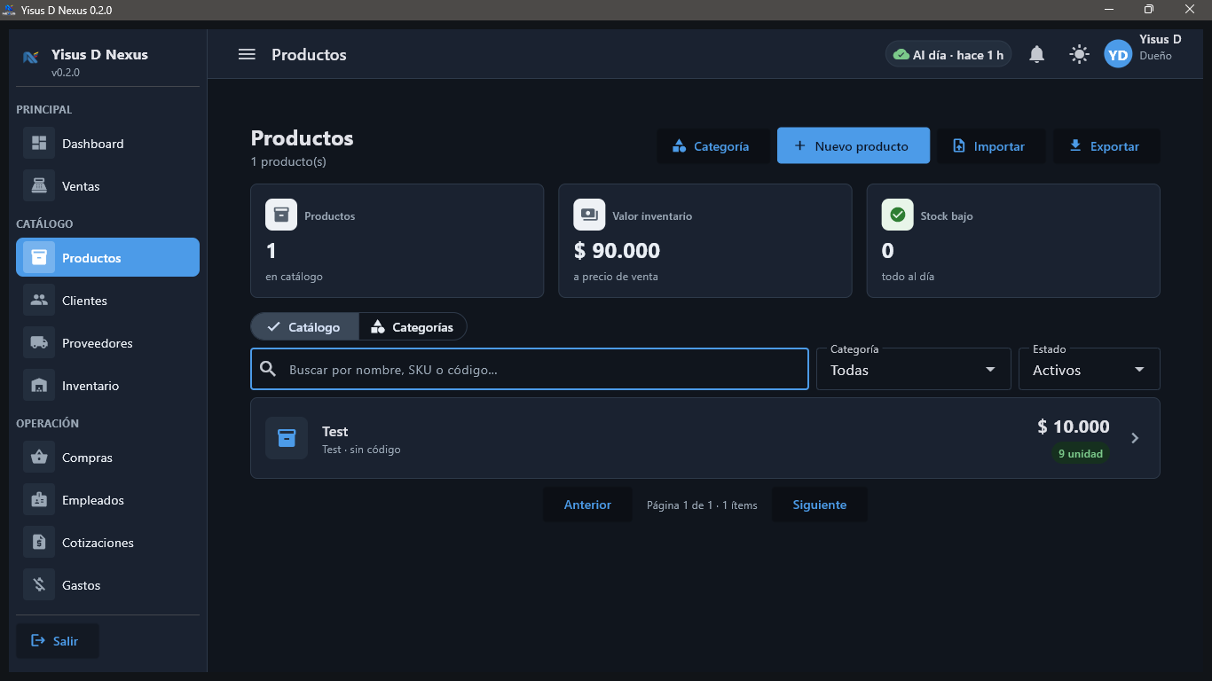 Catálogo de productos de Yisus D Nexus